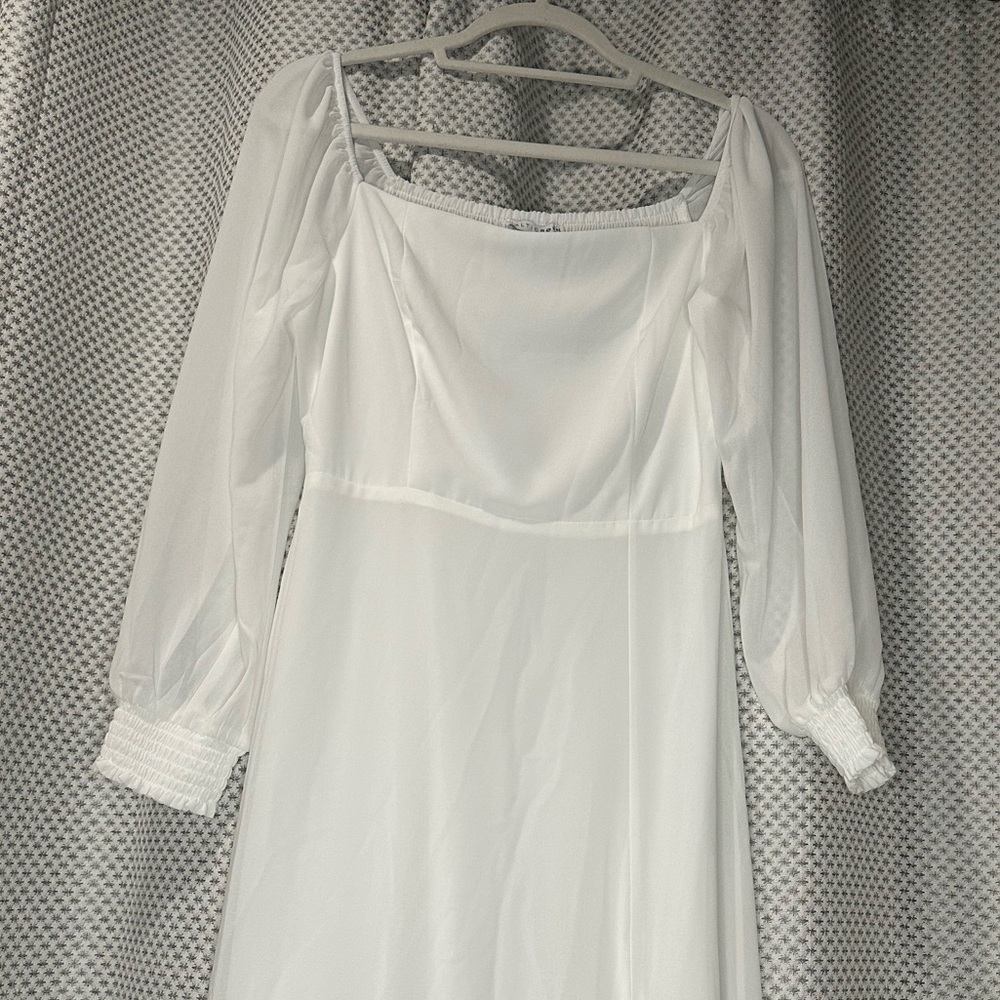 White Baltic born chiffon dress🤍